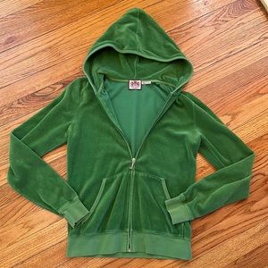 Juicy Couture green terrycloth sweatshirt